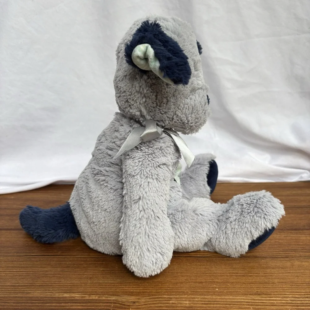 Douglas Baby Plush Puppy Dog Gray Blue Striped UnderStuffed Animal Security‎ Toy